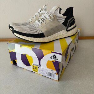 Size 11.5 - Adidas Ultra Boost 19 Running Shoes White Black Panda Oreo B37707